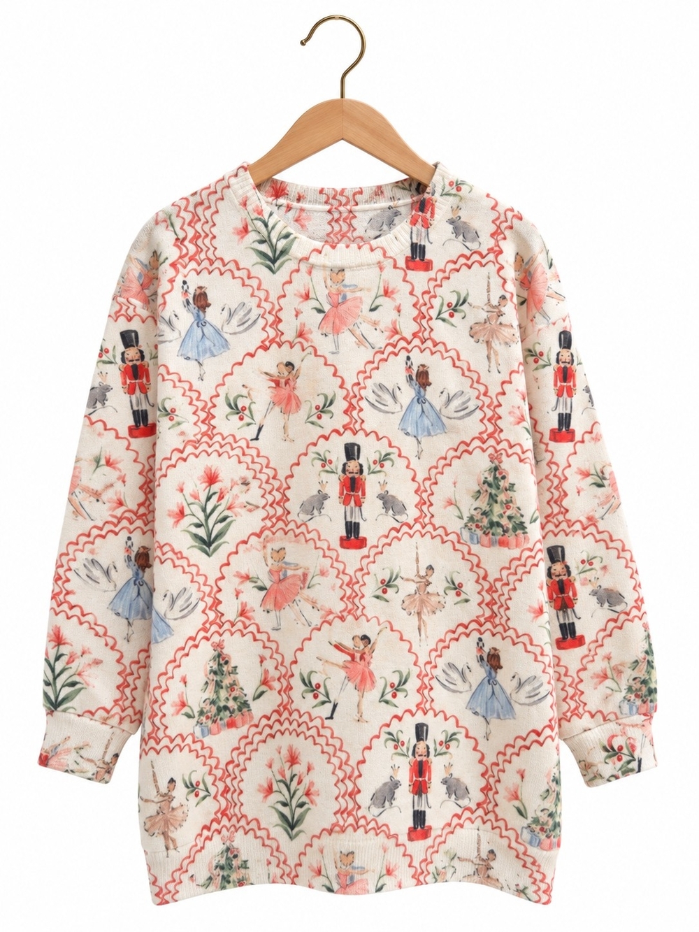 Nutcracker Swan Sweater Balletcore Holiday Novelty 2XL Whimsical Fairycore Party